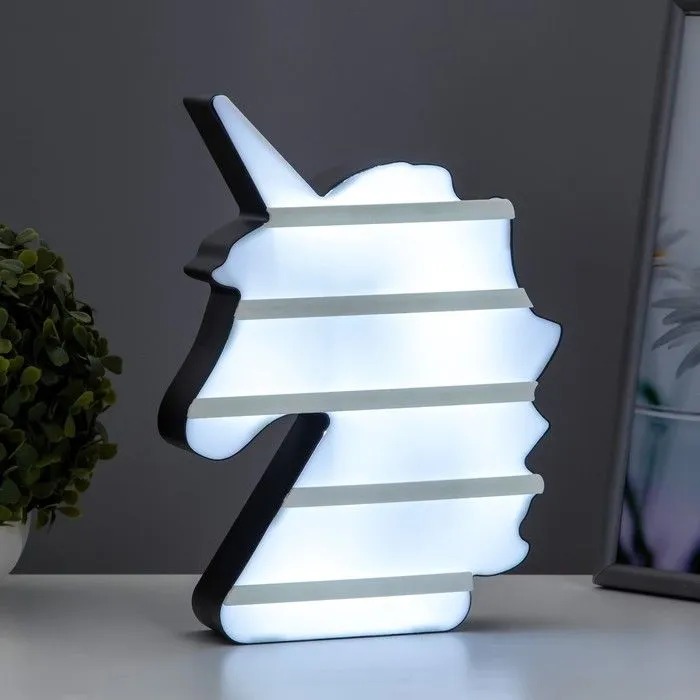 Light Box LED Forme Licorne 27 x 20 x 5 cm