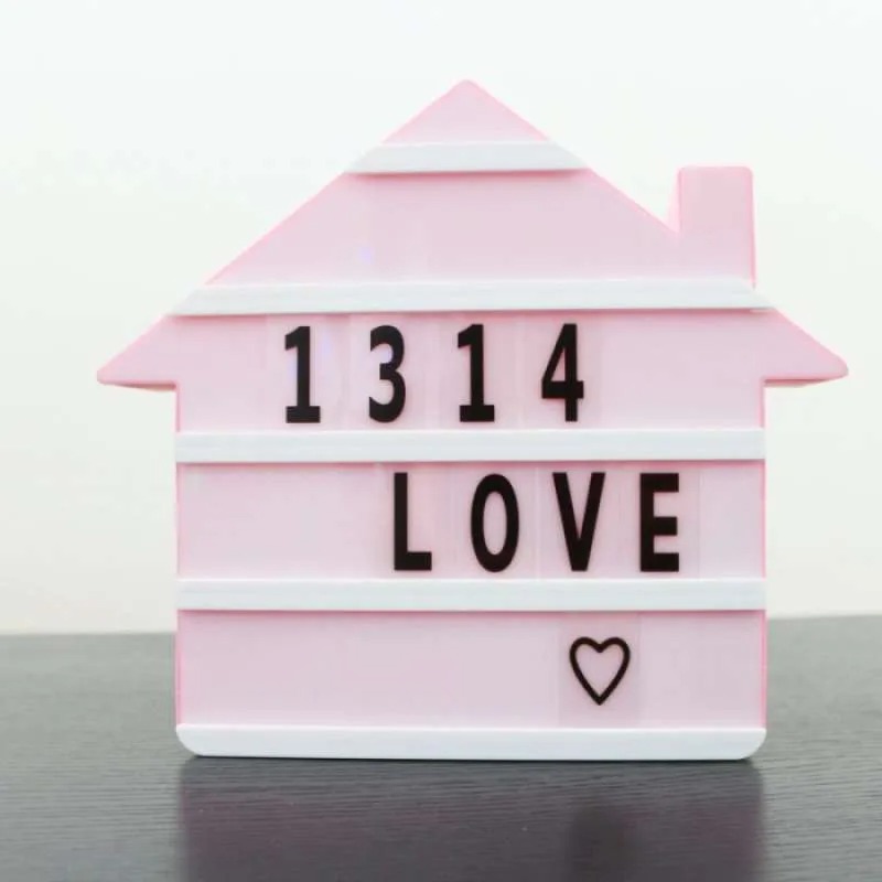 Light Box LED Forme Maison 22 x 20 x 5 cm 