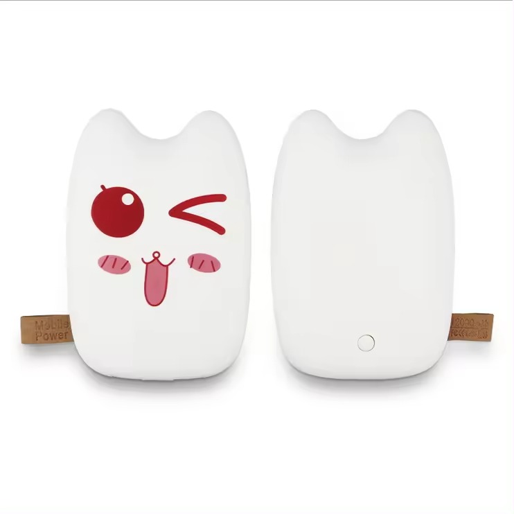 Power Bank Forme Chat Blanc Double Sortie 4500 mAh