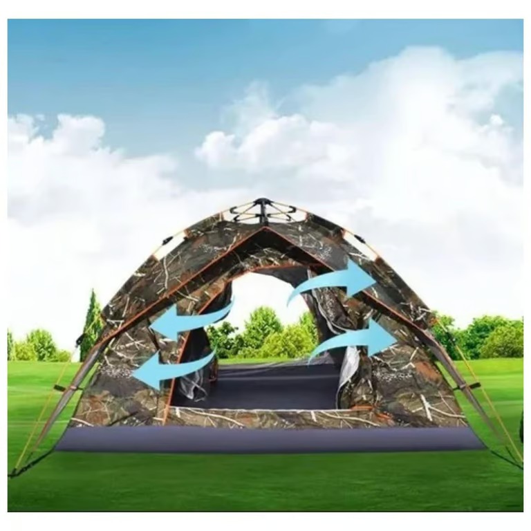 Tente Automatique Professionnel Camouflage 4 Places 2,00 m x 2,00 m x 1,50 m