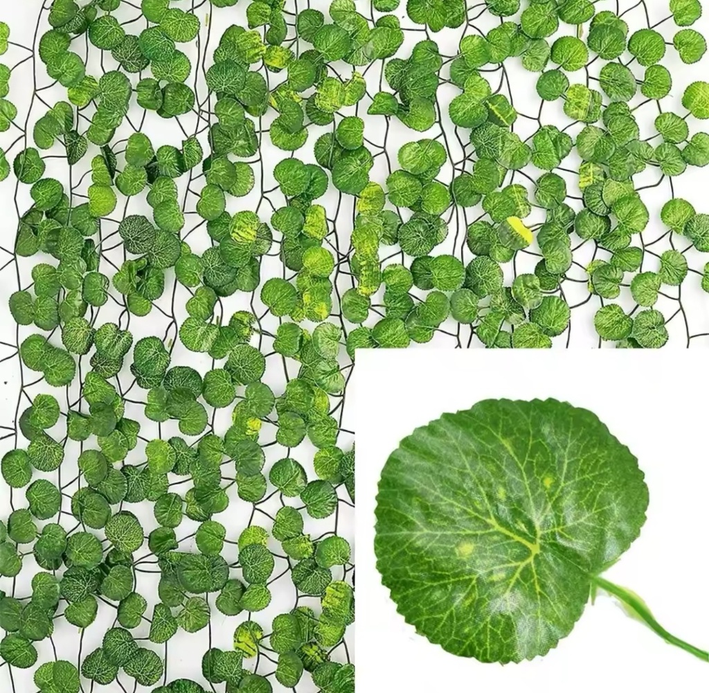Lot De 12 Pièces Guirlande De Fausses Feuilles Avec Longueur 2,6 m pour Chacun