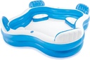 INTEX Piscine Gonflable Carré Blanc Et Bleu 2,29 m x 2,29 m x 0,66 m - Référence : #56475NP