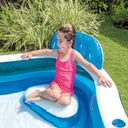 INTEX Piscine Gonflable Carré Blanc Et Bleu 2,29 m x 2,29 m x 0,66 m - Référence : #56475NP