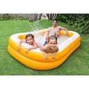 INTEX Piscine Gonflable Rectangulaire Blanc Et Orangé 2,29 m x 1,52 x 0,48 m - Référence : #57181NP
