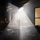 Applique Murale Lampe Solaire À 114 Led Avec Détecteur de Mouvement étanche 