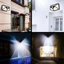 Applique Murale Lampe Solaire À 114 Led Avec Détecteur de Mouvement étanche 