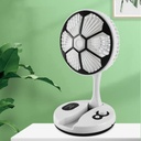 Ventilateur De Bureau Rechargeable Et Pliable Avec Lampe Lumineuse