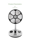 Ventilateur De Bureau Rechargeable Et Pliable Avec Lampe Lumineuse