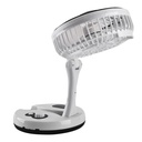 Ventilateur De Bureau Rechargeable Et Pliable Avec Lampe Lumineuse