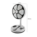 Ventilateur De Bureau Rechargeable Et Pliable Avec Lampe Lumineuse