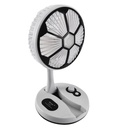 Ventilateur De Bureau Rechargeable Et Pliable Avec Lampe Lumineuse