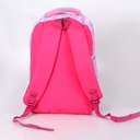 Sac à Dos En Tissu Bordé Rose Panaché par Bleu Ciel