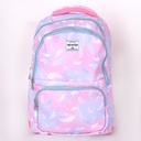 Sac à Dos En Tissu Bordé Rose Panaché par Bleu Ciel