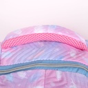 Sac à Dos En Tissu Bordé Rose Panaché par Bleu Ciel