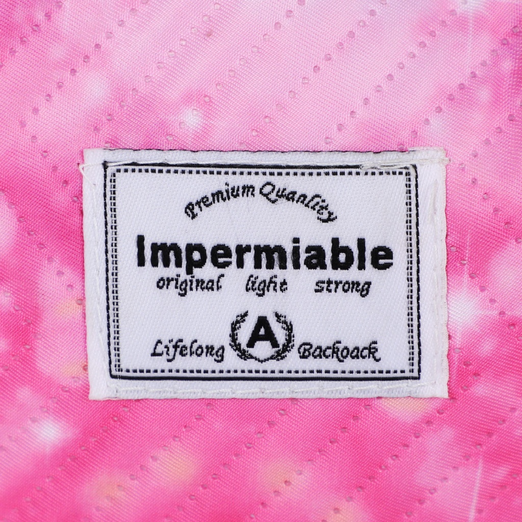 Sac à Dos En Tissu Bordé Rose Fuchsia Panaché