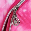 Sac à Dos En Tissu Bordé Rose Fuchsia Panaché