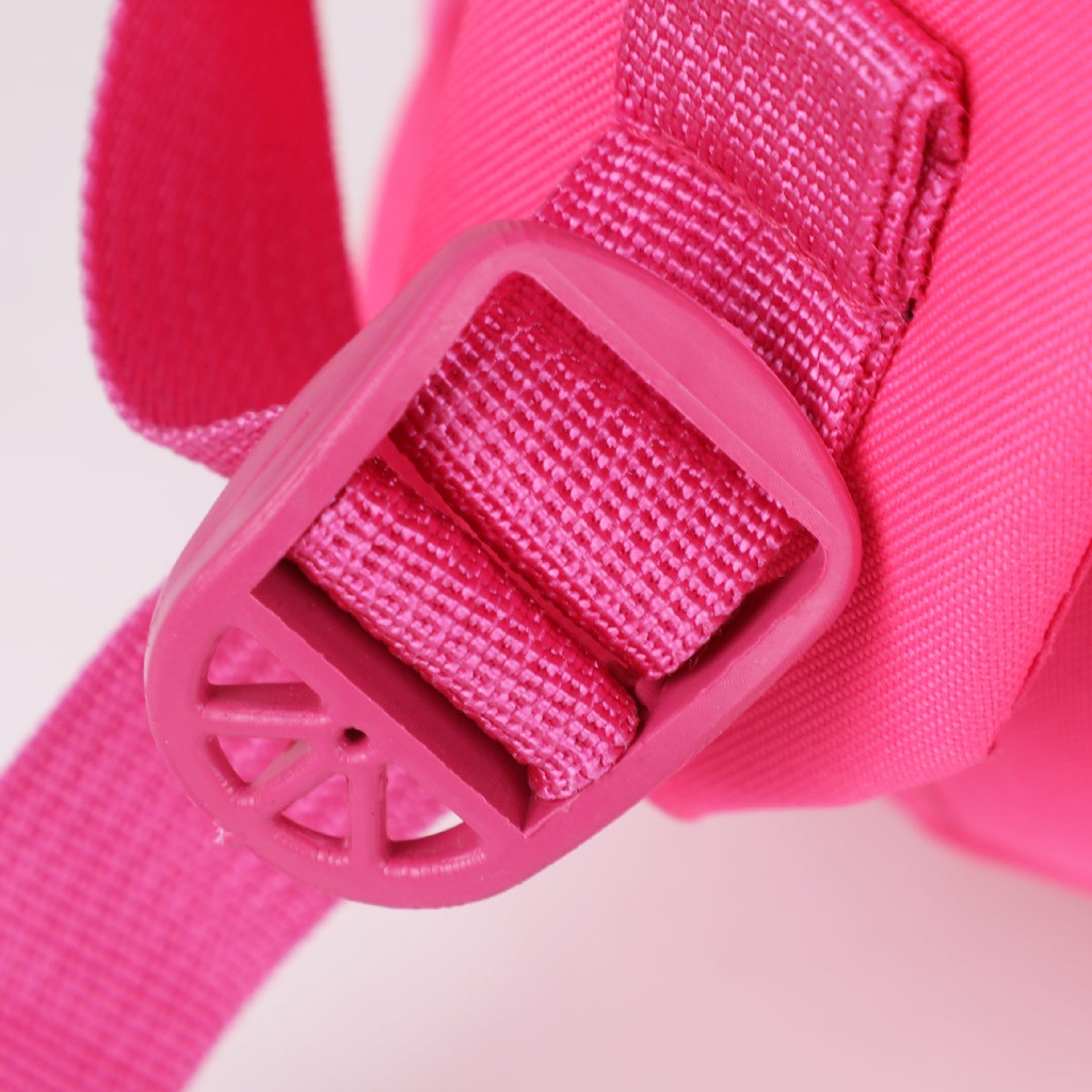 Sac à Dos En Tissu Bordé Rose Fuchsia Panaché