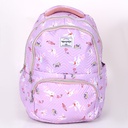 Sac à Dos En Tissu Bordé Violet Clair avec Motif