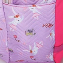 Sac à Dos En Tissu Bordé Violet Clair avec Motif