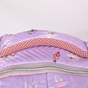 Sac à Dos En Tissu Bordé Violet Clair avec Motif