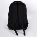 Sac à Dos En Tissu Bordé Noir et Rouge