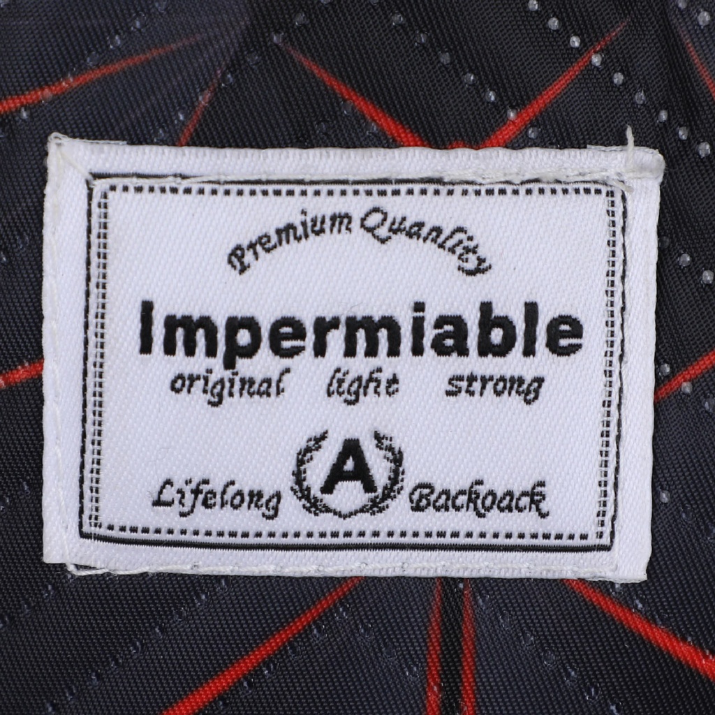 Sac à Dos En Tissu Bordé Noir et Rouge
