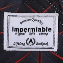 Sac à Dos En Tissu Bordé Noir et Rouge