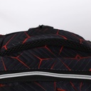 Sac à Dos En Tissu Bordé Noir et Rouge