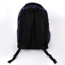 Sac à Dos En Tissu Bordé Noir et Bleu