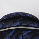 Sac à Dos En Tissu Bordé Noir et Bleu