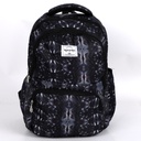 Sac à Dos En Tissu Bordé Noir et Gris