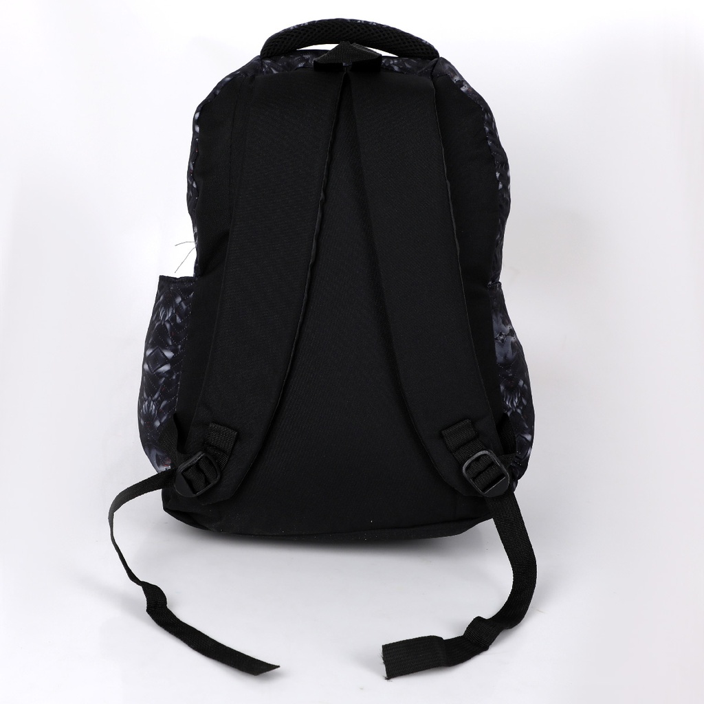Sac à Dos En Tissu Bordé Noir et Gris