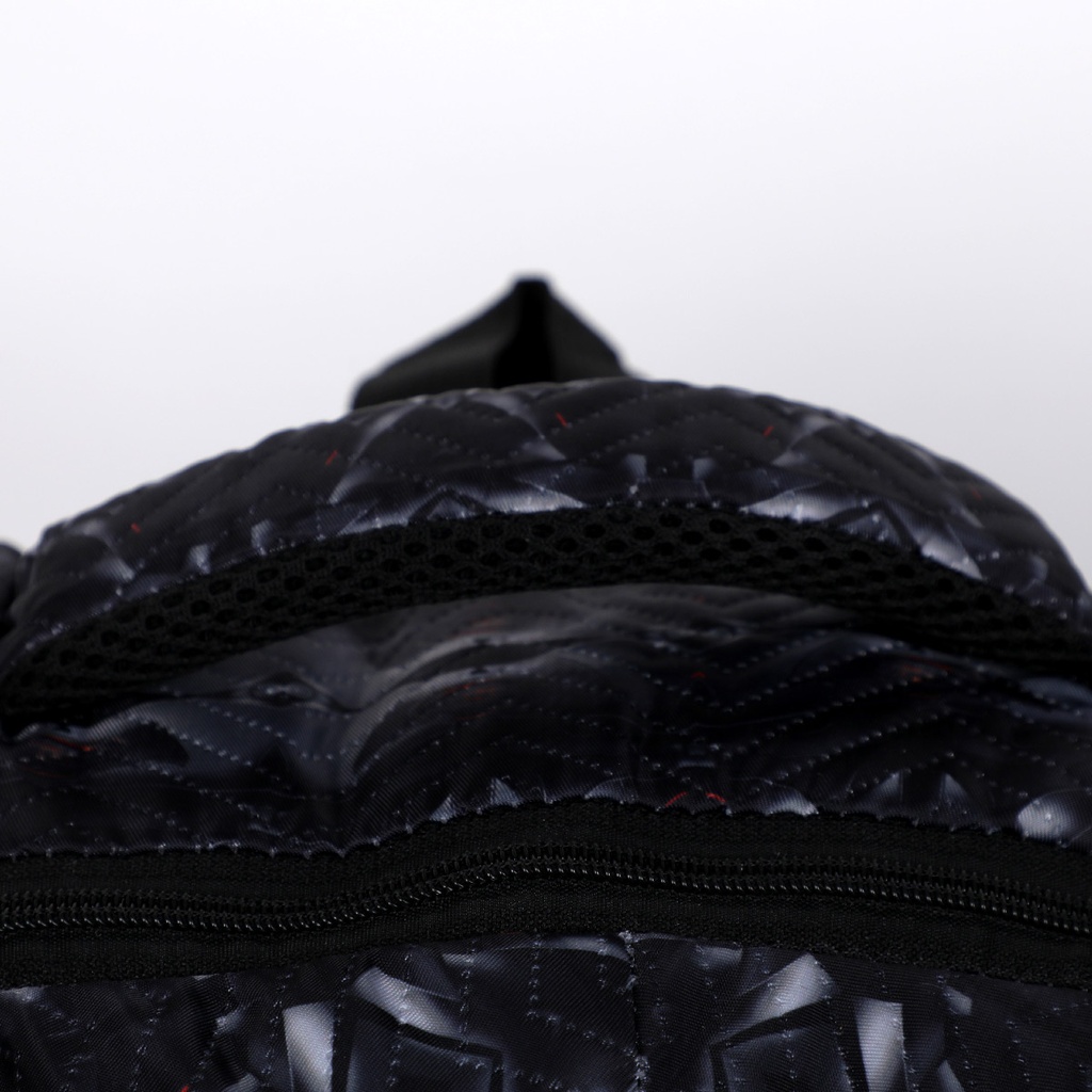 Sac à Dos En Tissu Bordé Noir et Gris