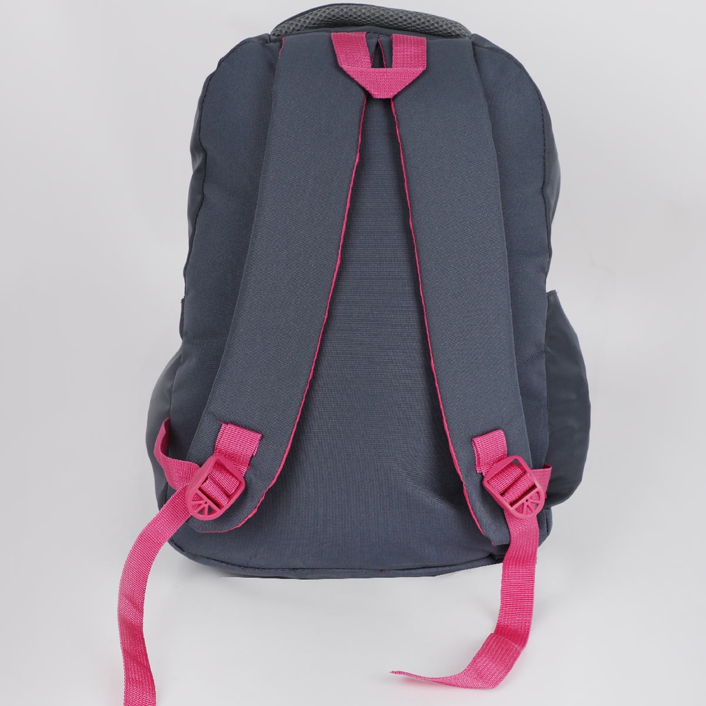 FASHION Sac à Dos En Toile Gris et Rose