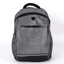 Sac à Dos En Toile Pour PC Portable 15.6"  Gris Charbon