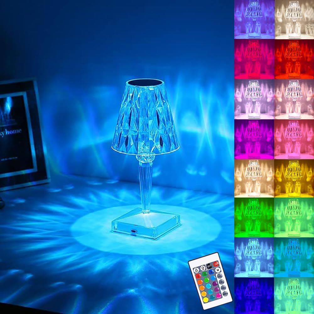 Lampe de Table LED en Acrylique RGB Tactile & Télécommande