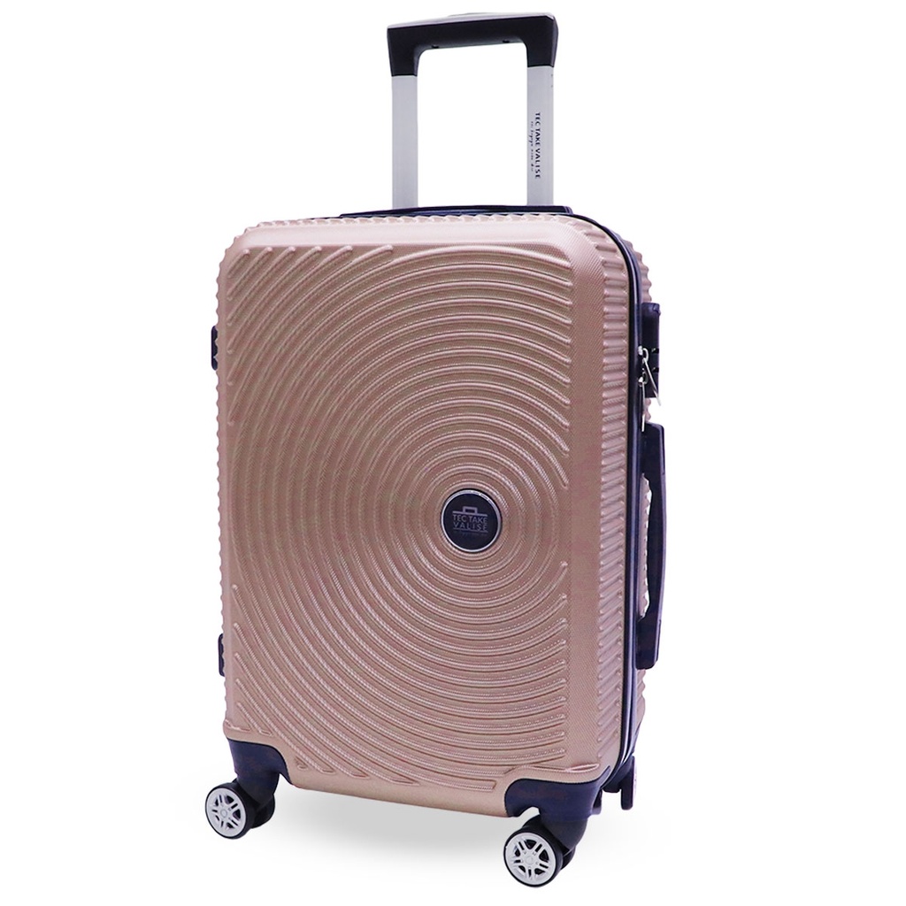 TEC TAKE Petite Valise En Rose Métallique ABS 52 x 35 x 22 cm