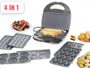 PROVA Appareil de Cuisson 4 en 1 : Panini, Gaufre, Zouza, Maamoul - PE-910 (750W)