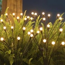 Lot De 8 Lampes de Jardin Solaires à LED Blanches Chaudes