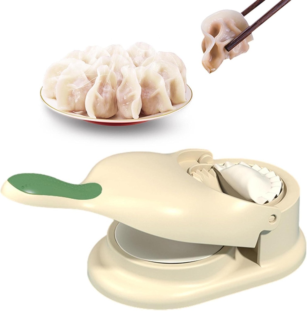 Moule à Ravioles 2 en 1: Presse à Pâte Et Outil De Fabrication De Boulettes-Blanc