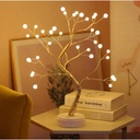 Arbre Artificiel Rechargeable Avec Branches Réglables En Perles 