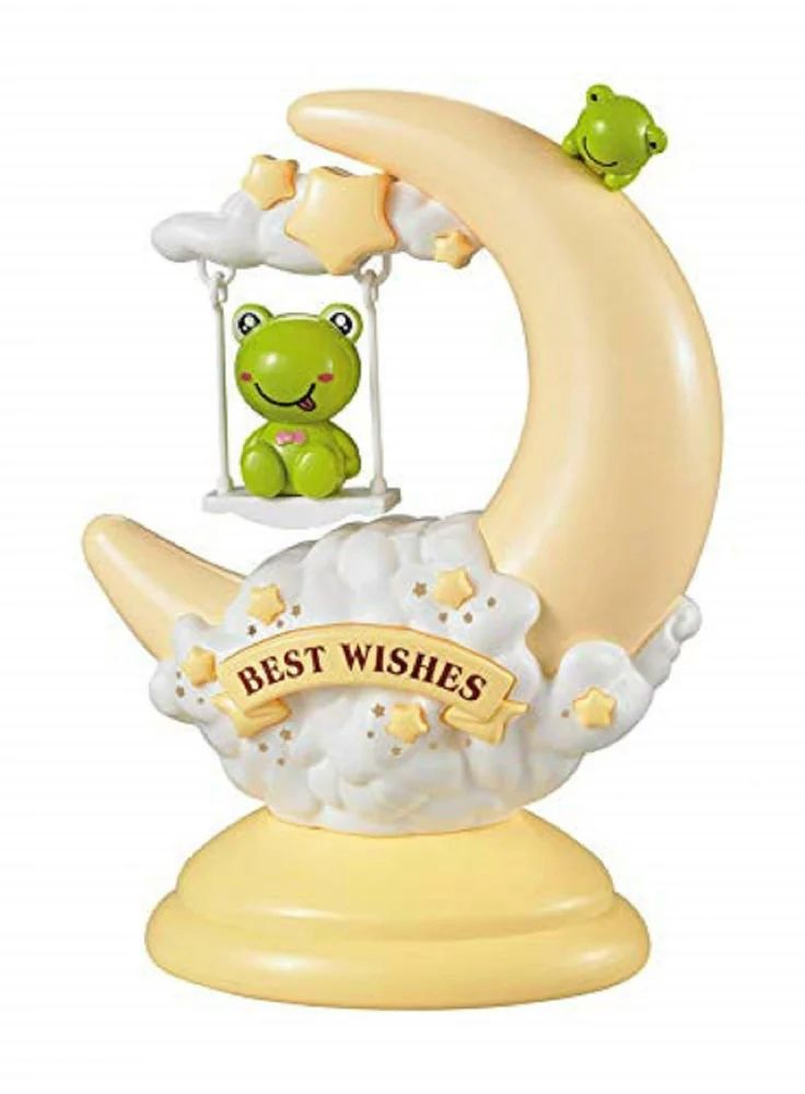 Veilleuse Pour Enfants - Forme Lune Lumineuse-Jaune