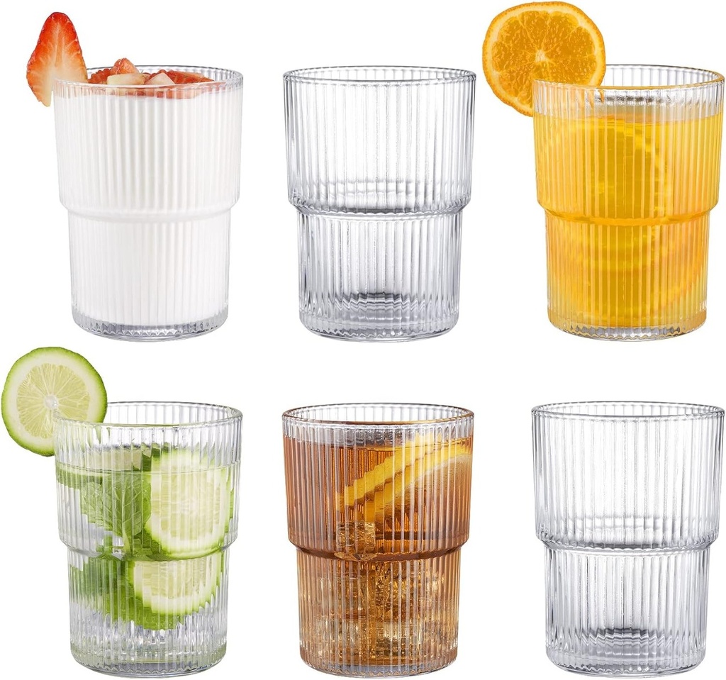 Coffret de 6 Courts Gobelets en Verre