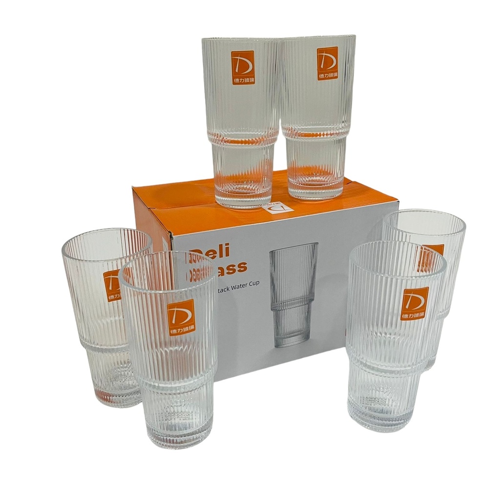 Coffret de 6 Longs Gobelets en Verre