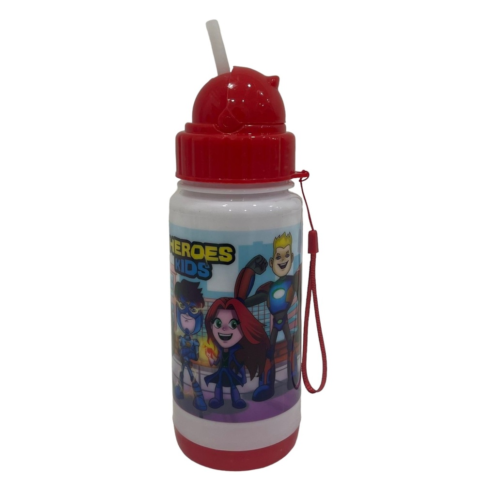 Bouteille d’Eau 750 ml Sans BPA - Motif Dessin Animé -Rouge