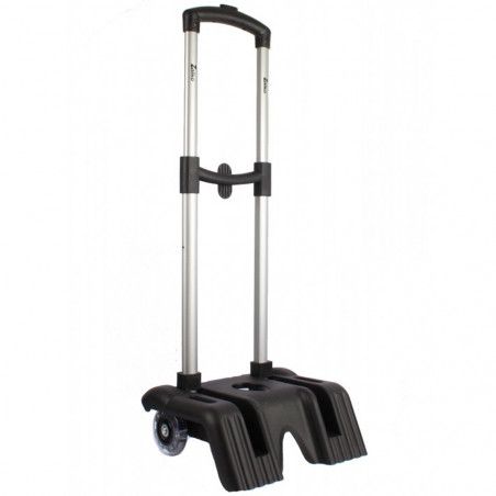 Chariot Sac À Dos Support Cartable Avec Roulettes Universel En Aluminium-Noir