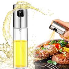Vaporisateur Huile et Vinaigre 100 ML Spray en Verre-Argentée