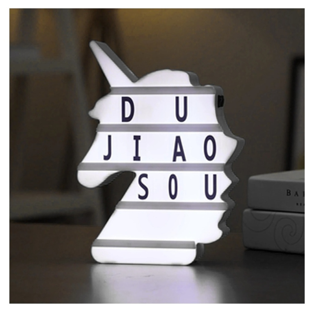 Light Box LED Forme Licorne 27 x 20 x 5 cm