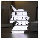 Light Box LED Forme Licorne 27 x 20 x 5 cm