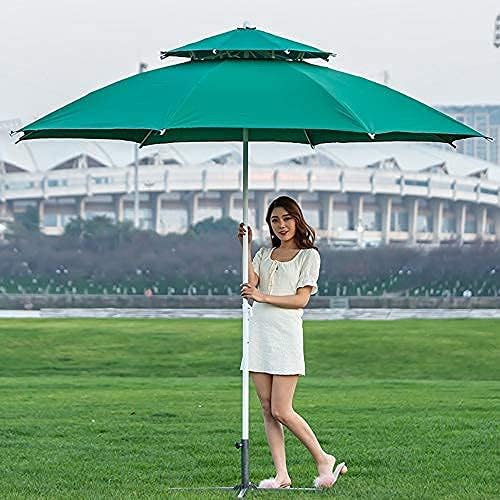 Parasol Grand Modèle Haute Qualité Double Toit Forme Rond 3,00 m-Vert